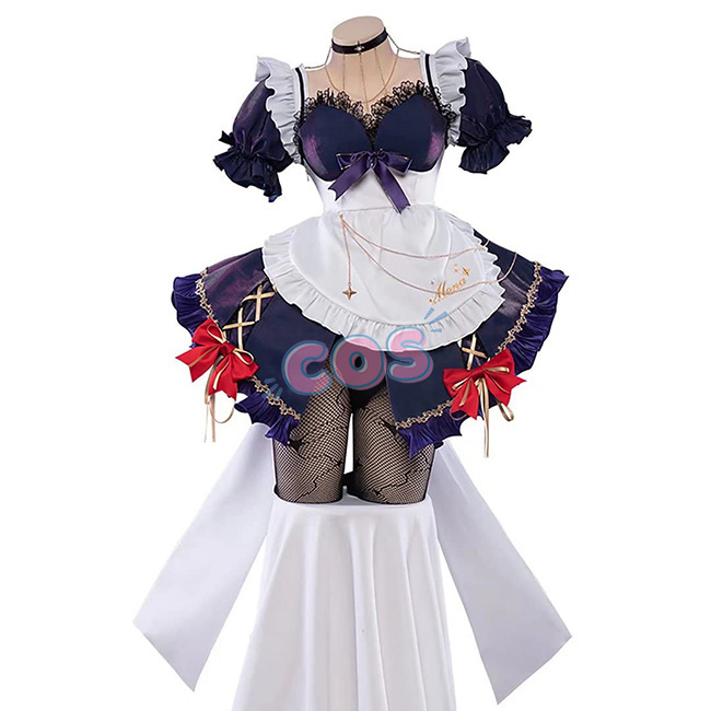 Genshin Impact Mona Megistus Maid Outfit Cosplay Costume