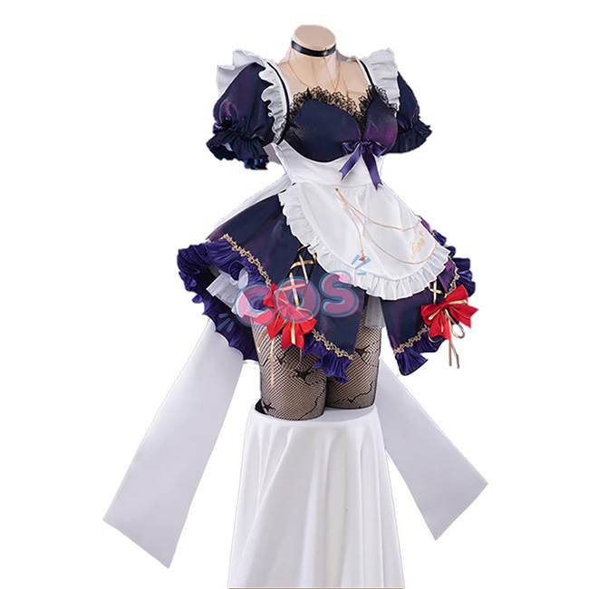 Genshin Impact Mona Megistus Maid Outfit Cosplay Costume