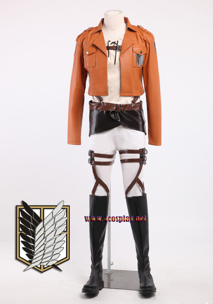 Attack on Titan Shingeki no Kyojin Eren Jaeger Recon Corps Cosplay Costume