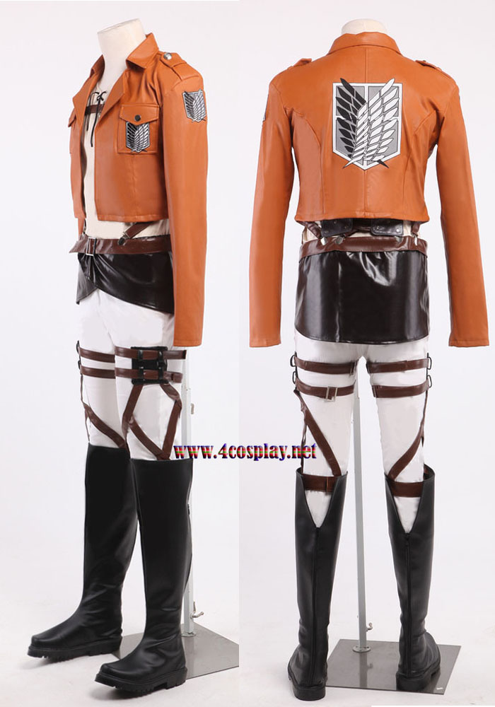 Attack on Titan Shingeki no Kyojin Eren Jaeger Recon Corps Cosplay Costume