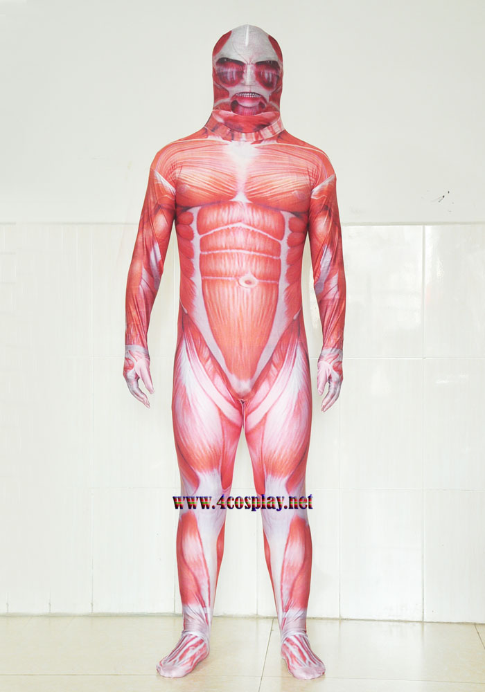 Attack on Titan Shingeki no Kyojin Colossal Titan Full Body Cosplay Zentai Suit