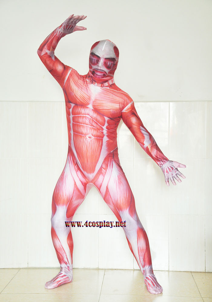 Attack on Titan Shingeki no Kyojin Colossal Titan Full Body Cosplay Zentai Suit