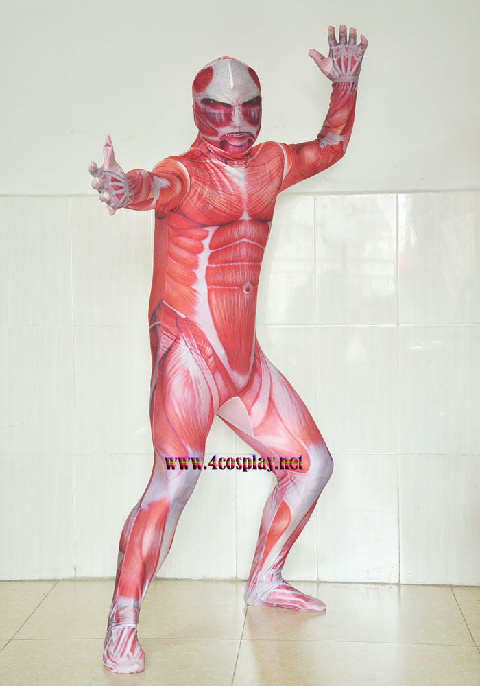 Attack on Titan Shingeki no Kyojin Colossal Titan Full Body Cosplay Zentai Suit