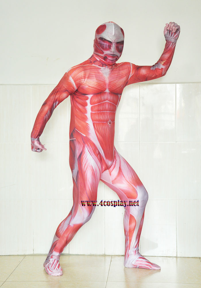 Attack on Titan Shingeki no Kyojin Colossal Titan Full Body Cosplay Zentai Suit