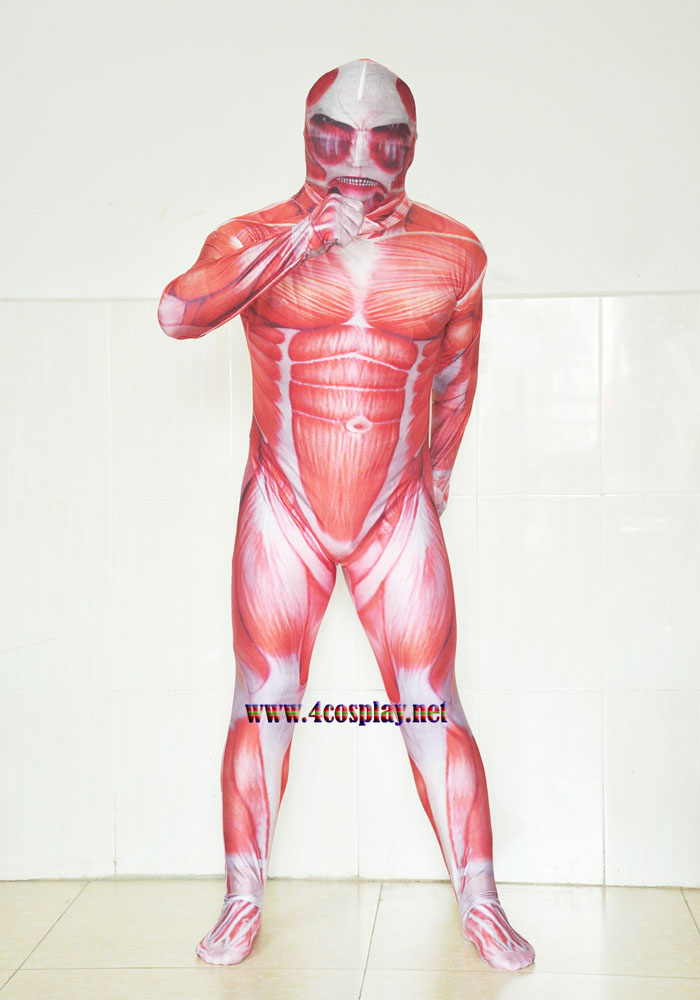 Attack on Titan Shingeki no Kyojin Colossal Titan Full Body Cosplay Zentai Suit