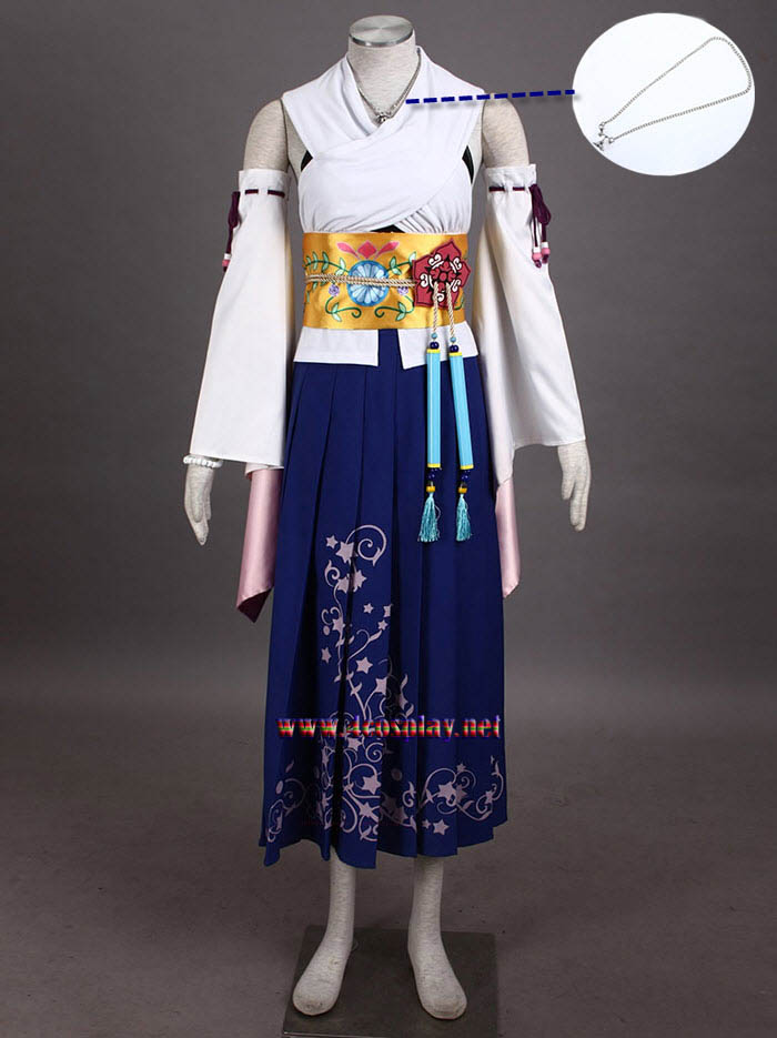 Final Fantasy Ten Yuna Cosplay Costume Outfit Halloween Cosplay Suit