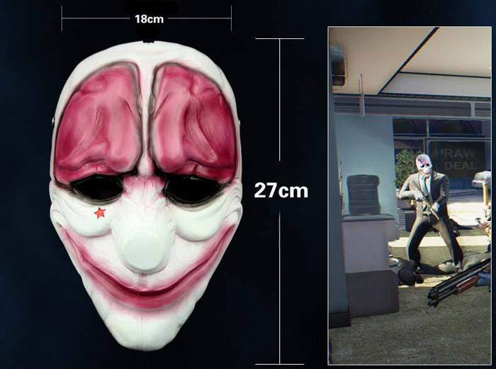 Payday 2 The Heist Dallas Chains Wolf Hoxton Cosplay Mask