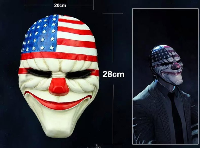 Payday 2 The Heist Dallas Chains Wolf Hoxton Cosplay Mask