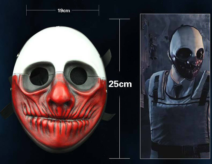 Payday 2 The Heist Dallas Chains Wolf Hoxton Cosplay Mask