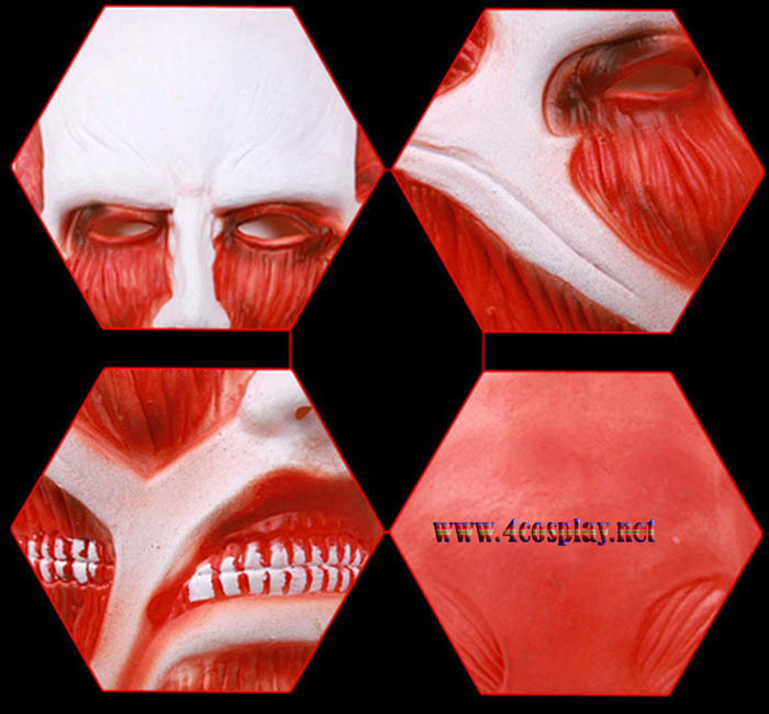 Halloween Attack On Titan Cosplay Mask Shingeki no Kyojin Latex Mask