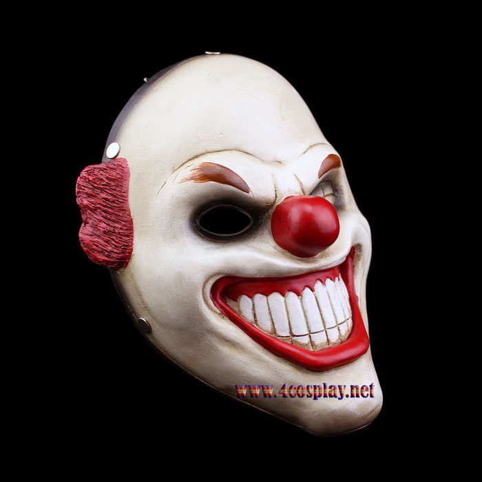 Payday 2 Sweet Tooth Red Nose Clown Horror Cosplay Mask