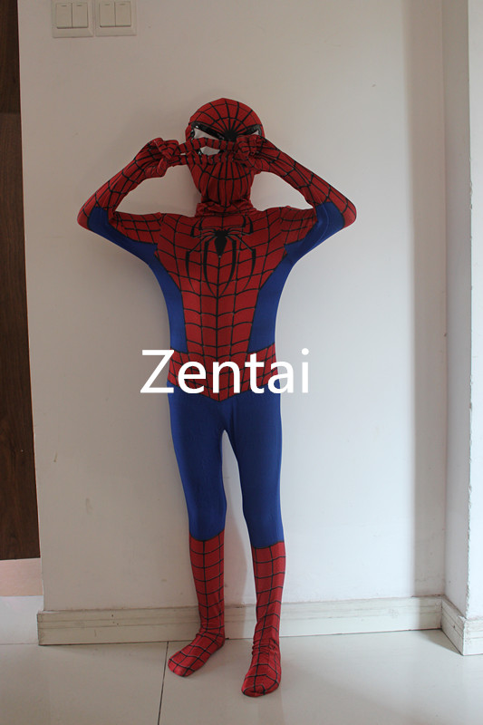 Kid Spider-Man Spiderman Full Body Red Cosplay Zentai Suit