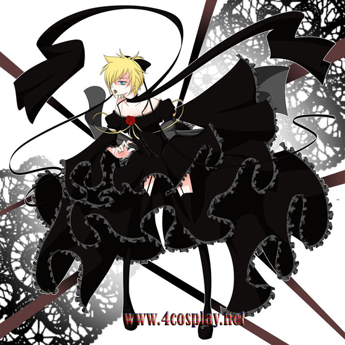 Vocaloid Family Alluring Secret Black Vow Kagamine Rin Cosplay Costume